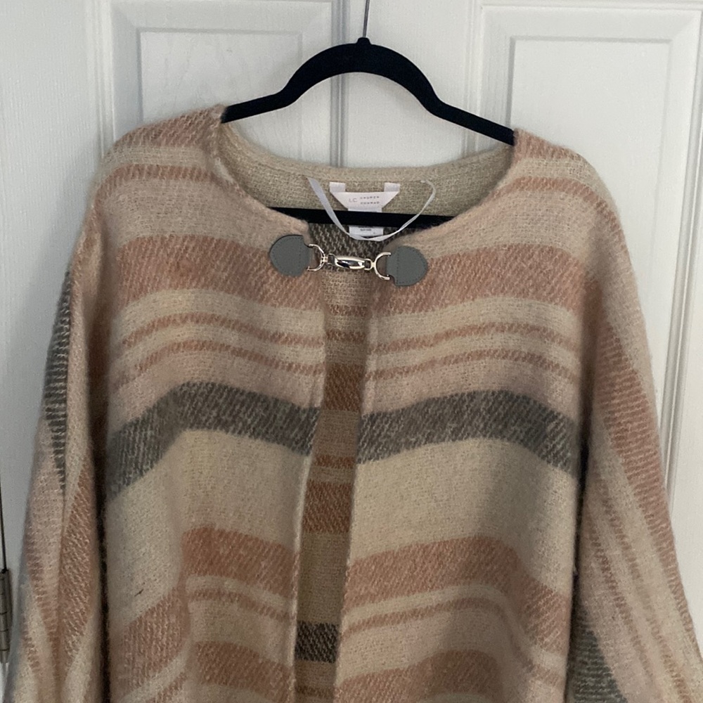 NWOT Lauren Conrad striped cape shawl OS one size